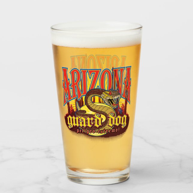 Copo De Pint Cachorro de Guarda Cobra do Arizona (Frente (Preenchido))