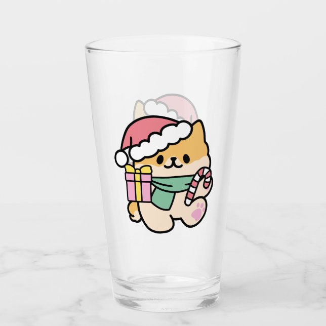 Copo De Pint Cachorro de Natal Bonito - Erradias de Yappy (Frente)