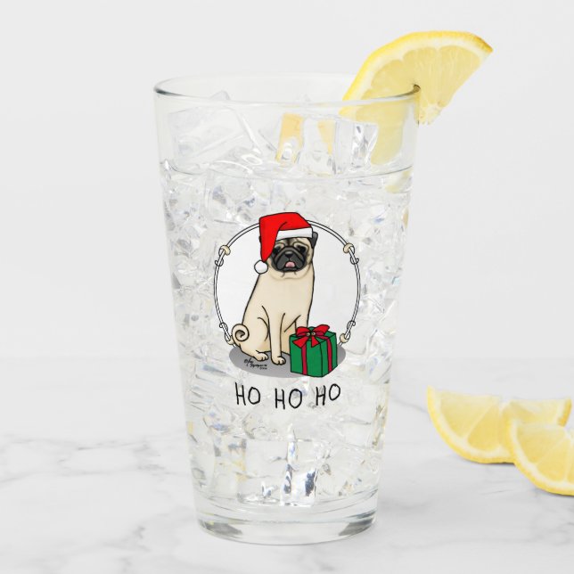 Copo De Pint Cachorro de Papai Noel de Natal (desfiladeiro) (Gelo traseiro)