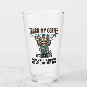 Copo De Pint Cachorro Engraçado Café Aviso Design de Gravura Vi