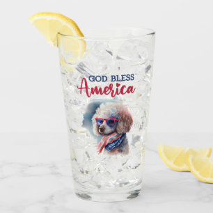 Copo De Pint Cachorro Patriótico-Poodle