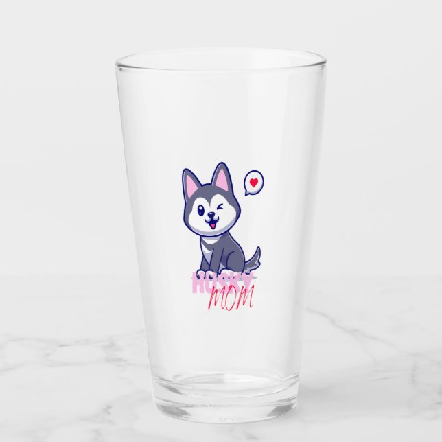 Copo De Pint Cachorro-rouco Mãe Cute Kawaii Puppy (Frente)