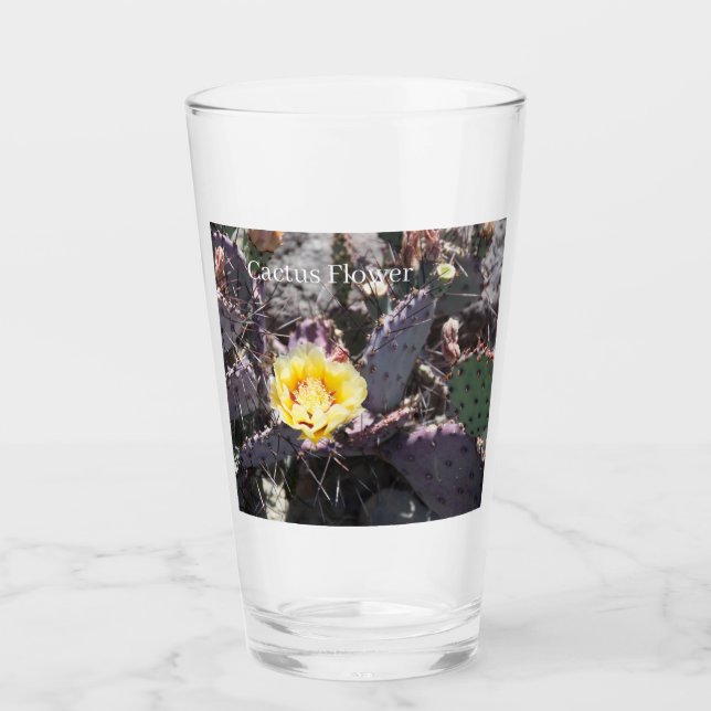 Copo De Pint Cacto flor amarela (Frente)