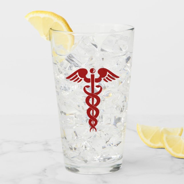 Copo De Pint Caduceu de Enfermeira ou Médico (Gelo frontal)