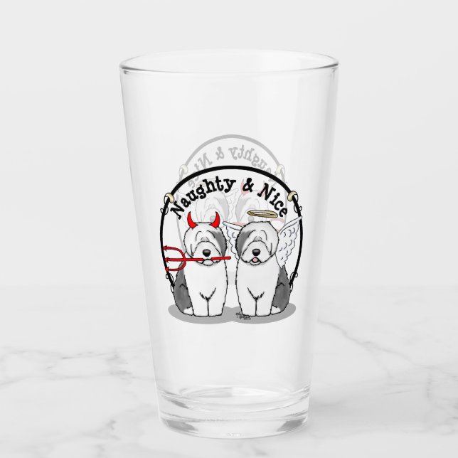 Copo De Pint Cães de Ovelhas e Velhas Cães de Ovelhas Inglês (C (Frente)