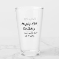 caligrafia simples e feliz aniversário de 15