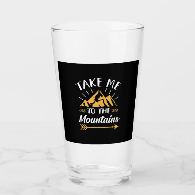 Copo De Pint Caminhando Leva-Me Às Montanhas (Frente)