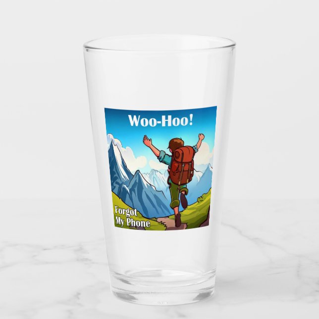 Copo De Pint Caminhando Woo-Hoo Esqueci Meu Celular (Frente)