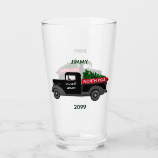 Copo De Pint Caminhão de Entrega do Polo Norte - Feliz Natal