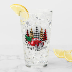 Copo De Pint Caminhão e árvores de Natal