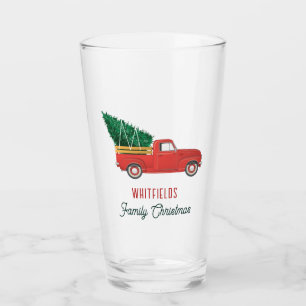 Copo De Pint Caminhão Vermelho de Natal Festa de Família Person
