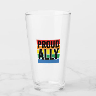 Copo De Pint Camisa de Apoio ao Orgulho Vintage Proud Ally Desi
