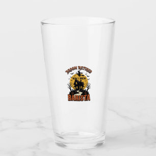 Copo De Pint Camisa de Barista de Halloween Bruxa Engraçada Pun