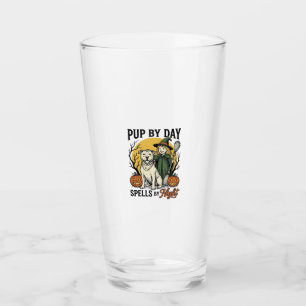 Copo De Pint Camisa de Bruxa de Cachorro de Halloween Gravura V