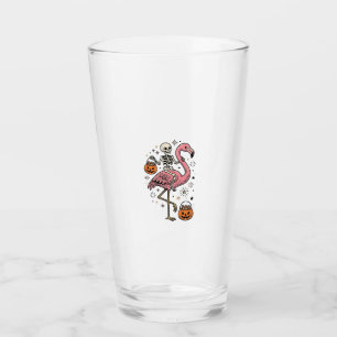 Copo De Pint Camisa de Doce de Halloween de Flamingo Montado em
