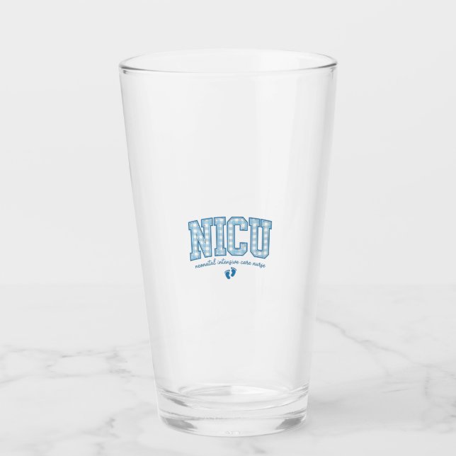 Copo De Pint Camisa de Enfermeira da UTIN com Pés de Bebê e Let (Frente)