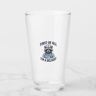 Copo De Pint Camisa de Enfermeira Guaxinim Engraçada Primeiro d