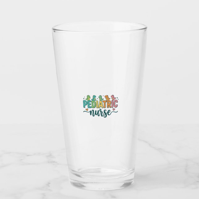 Copo De Pint Camisa de Enfermeira Pediátrica com Dinossauro Vin (Frente)