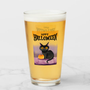 Copo De Pint Camisa de Gato Feliz de Halloween