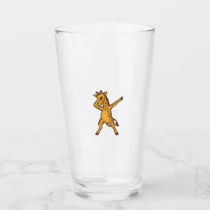 Copo De Pint Camisa de Girafa Dabbing Vintage Engraving Design_