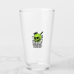 Copo De Pint Camisa de Gravura Vintage de Caveira Meio Morta de