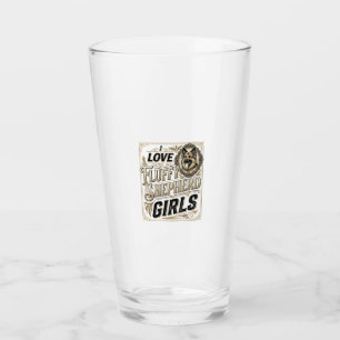 Copo De Pint Camisa de Menina Pastor Alemão Gravura Vintage Cac