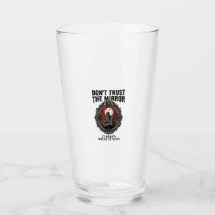 Copo De Pint Camisa Espelho Assombrado Gravura Vintage Casa Gót
