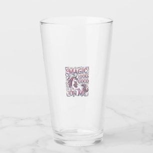 Copo De Pint Camisa Gráfica da Moda Magia de Unicórnio Fica Bem