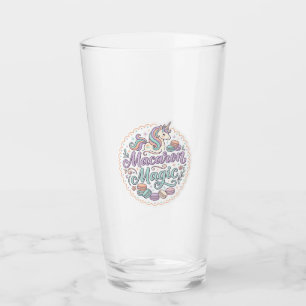 Copo De Pint Camisa Mágica de Macaron de Unicórnio Caprichoso D