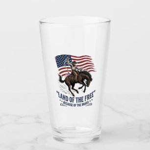 Copo De Pint Camisa Patriota Cowboy Terra Da Liberdade Ocidenta