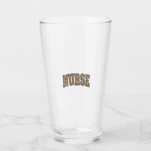 Copo De Pint Camisa Universitária de Enfermeira Leopardo Vintag
