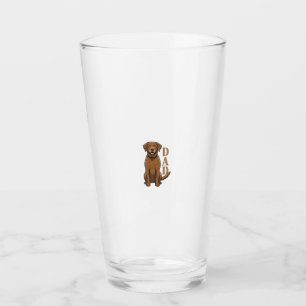 Copo De Pint Camisa Vintage Brown Dog Dad Design_1