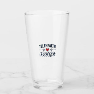 Copo De Pint Camisa Vintage de Enfermeira de Tele-Saúde Coração