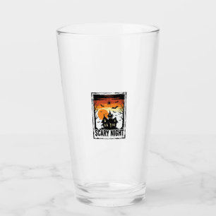 Copo De Pint Camisa Vintage de Halloween Casa Assombrada Noite