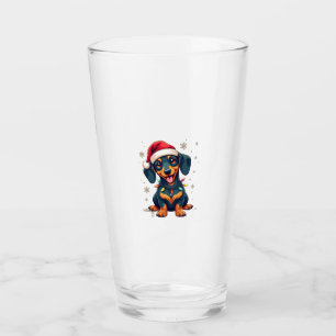 Copo De Pint Camisas de Natal de Árvore de Cães Dachshund Prese