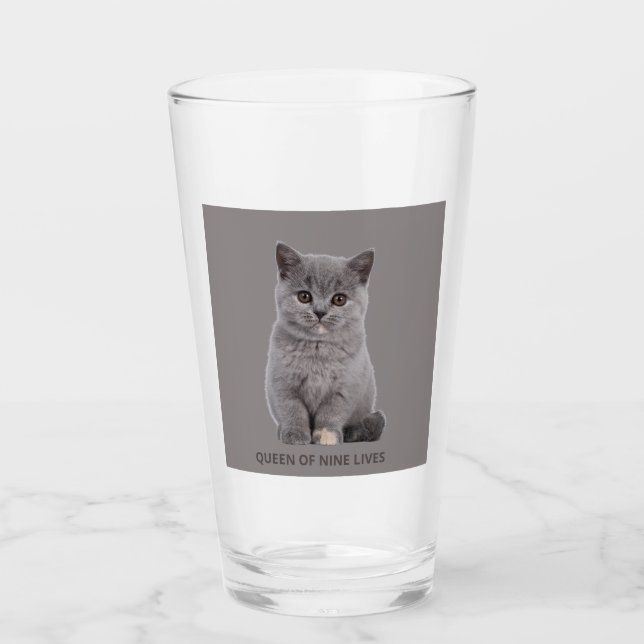 Copo De Pint Camiseta Amante de Gatos  (Frente)