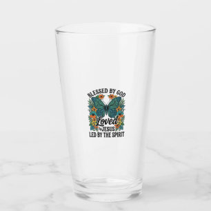 Copo De Pint Camiseta Cristã do Borboleta Abencoado Desenho (2)