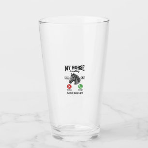 Copo De Pint Camiseta de gravura vintage de cavalo engraçado ch