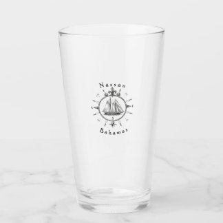 Copo De Pint Camiseta Náutica Nassau Bahamas Navegação Bússola