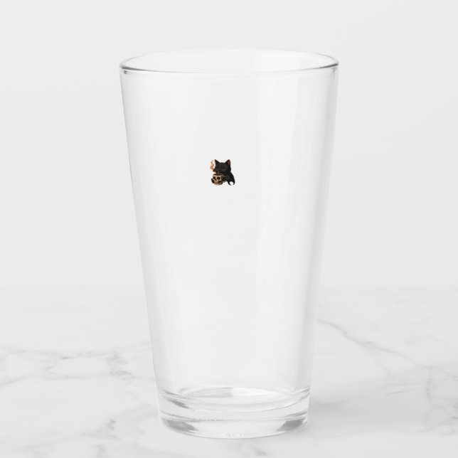 Copo De Pint Camiseta Oversized Dark Cat Coffee Com Caneca De C (Frente)