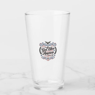 Copo De Pint Camiseta Patriótica Vintage Águia Deus Abençoa a A