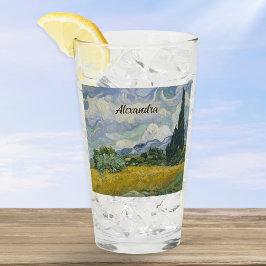 Copo De Pint Campo de trigo Van Gogh com nome personalizado cip