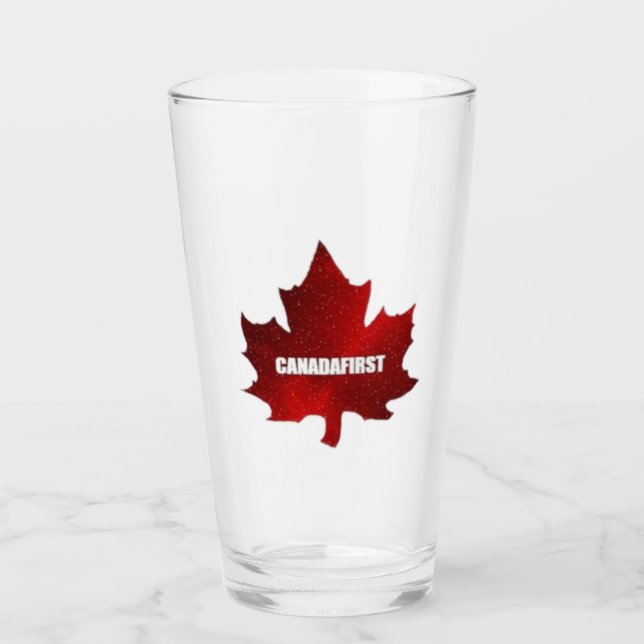 Copo De Pint Canadafirst Red Maple Leaf Glass (Frente)