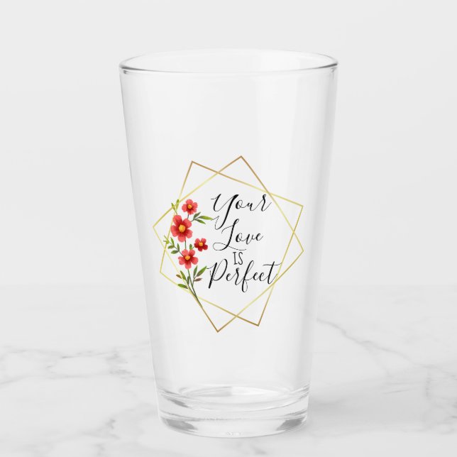 Copo De Pint Caneca de Latte de Amor Perfeito (Frente)