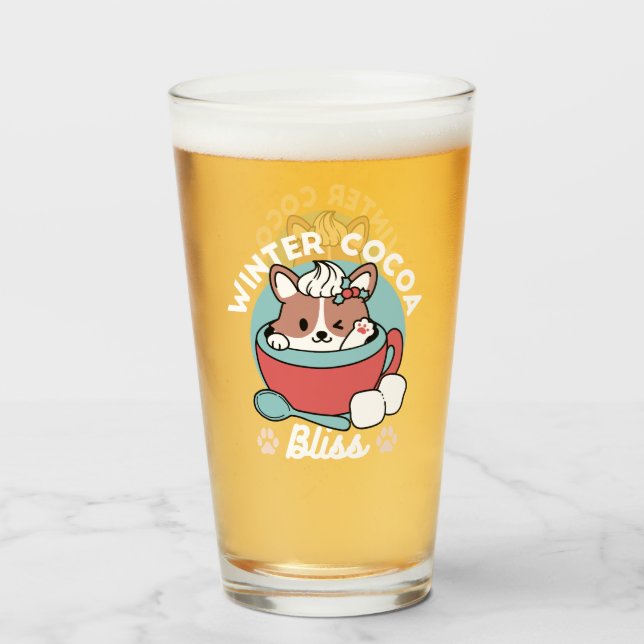 Copo De Pint Caneca Festiva para Víblias de Férias - Coco de in (Frente (Preenchido))