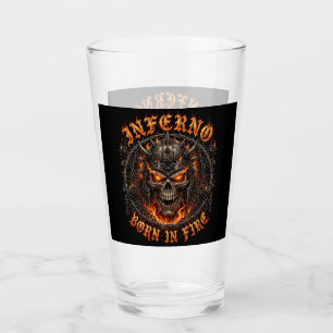 Copo De Pint Caneca Inferno Nascido no Fogo Crânio de Demônio