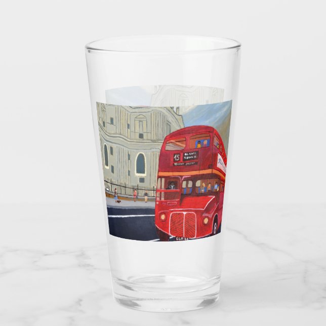 Copo De Pint Caneca latina de ônibus de Londres (Verso)