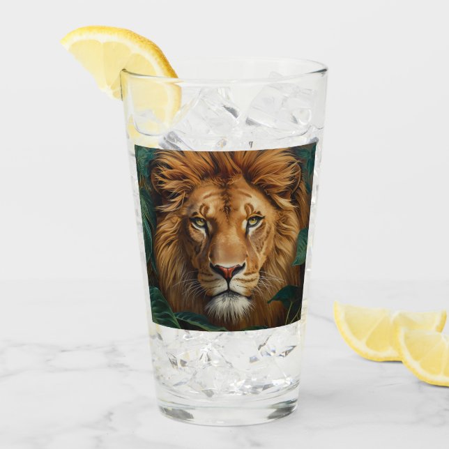 Copo De Pint Caneca Majestoso Leão – Caneca de Café da Vida Sel (Gelo frontal)