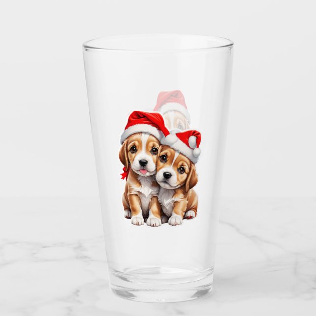 Copo De Pint Canina de Natal (Frente)