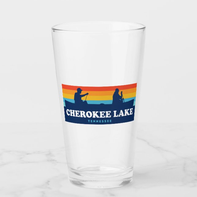 Copo De Pint Canoa do Lago Cherokee Tennessee (Frente)